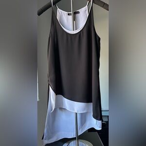 BCBGMaxAzria Light Gray Layered Sleeveless Top